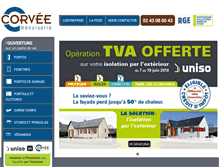 Tablet Screenshot of menuiserie-corvee.com